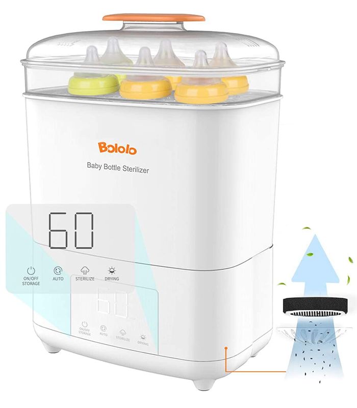 Photo 1 of Bololo Baby Bottle Sterilizer and Dryer| Sanitizer for Baby Bottles?Breast Pump | 600W Stronger Power eletric Bottle Steamer Box | LED Touch Screen | Auto Shut-Off
