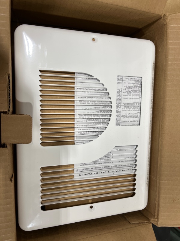 Photo 2 of Cadet Com-Pak Electric Wall Heater Complete Unit with Thermostat (Model: CSC152TW, Part: 67506), 240/208 Volt, 1500/1125 Watt, White
