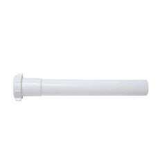 Photo 1 of 1-1/2 in. x 12 in. White Plastic Slip-Joint Sink Drain Extension Tube
