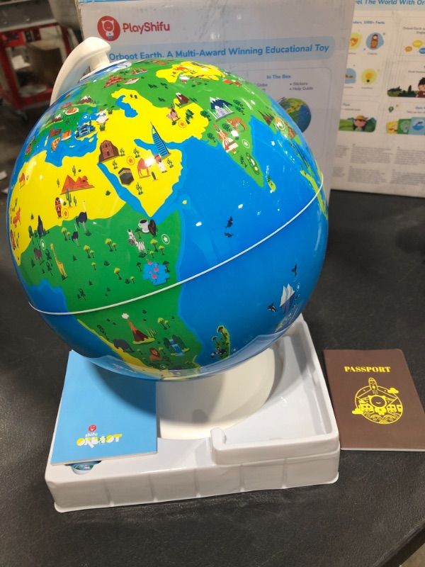 Photo 2 of Orboot Earth by PlayShifu (App Based): Interactive AR Globe for Kids, STEM Toy for Boys & Girls Ages 4 -10 | Educational Toy Gift (No Borders, No Names On Globe)
