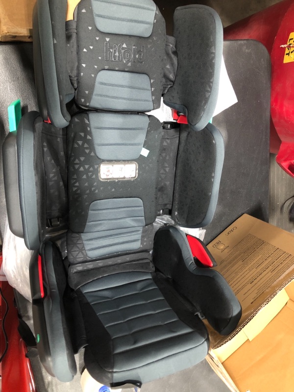 Photo 3 of mifold hifold Fit-and-Fold Highback Car Booster Seat - Slate Gray