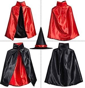 Photo 1 of JADE Double Sided Red Witch Cape and Hat Costume set
