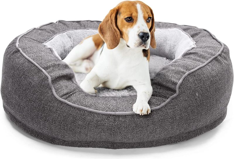 Photo 1 of Anipark Medium Dog Bed Washable Orthopedic Memory Foam Pet Bed for Medium Dogs/Cats with Removable Cover and Nonskid Bottom Couch - Gray
