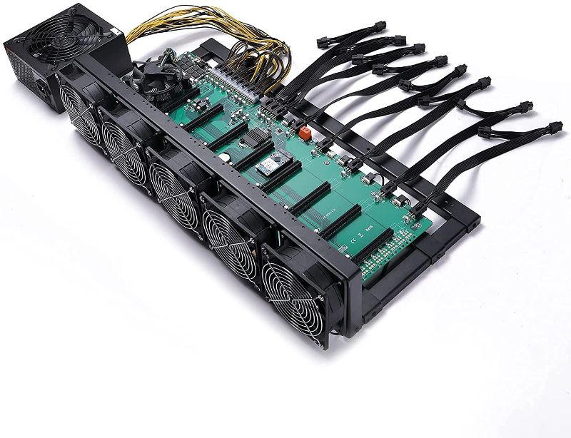 Photo 1 of SOONTECH Complete Mining Rig System for Mining Ethereum Coin with Windows 10,Mining Motherboard 8GPU Including CPU,SSD, RAM,PSU, Open-Pit Mining Machine?B85 Frame Mining Machine
