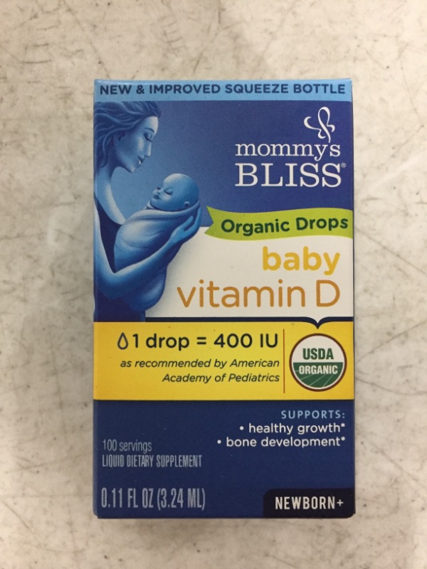 Photo 2 of Mommy's Bliss Organic Drops No Artificial Color, Vitamin D, 0.11 Fl Oz
BEST BY 02/2023.