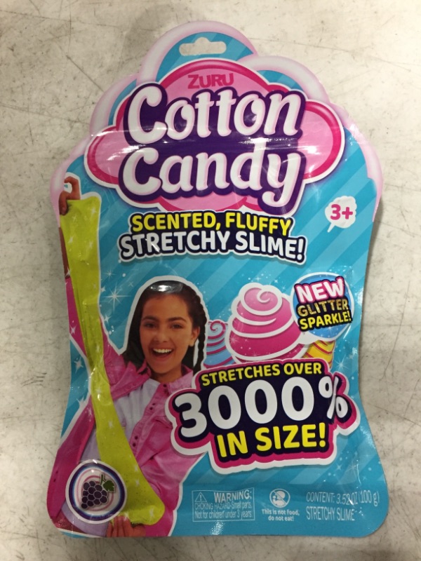 Photo 2 of Oosh Slime Scented Fluffy, Soft and Stretchy Slime, Non-Stick Cotton Candy Slime for Kids - Purple Grape
