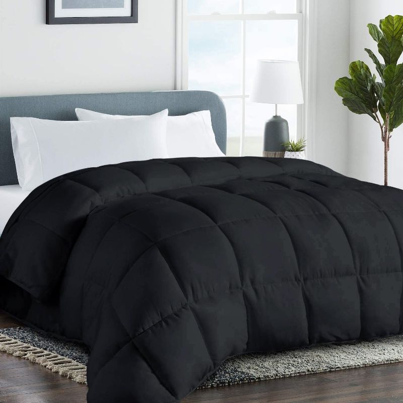 Photo 1 of COHOME King 2100 Series Winter Warm Fluffy Comforter Down Alternative Quilted Duvet Insert with Corner Tabs All-Season - Hotel Comforter - Reversible - Machine Washable - Black
