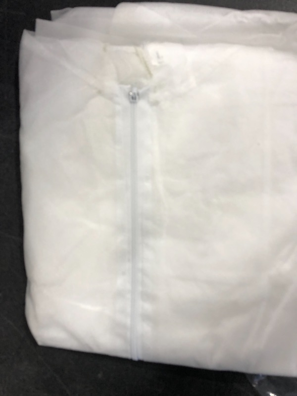 Photo 3 of AMZ Supply Basic Protection Coverall White Adult Disposable Coverall Large 100% Virgin Polypropylene
