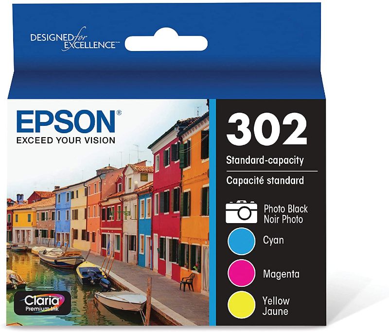 Photo 1 of EPSON T302 Claria Premium -Ink Standard Capacity Color Combo Pack (T302520-S) for Select Epson Expression Premium Printers
