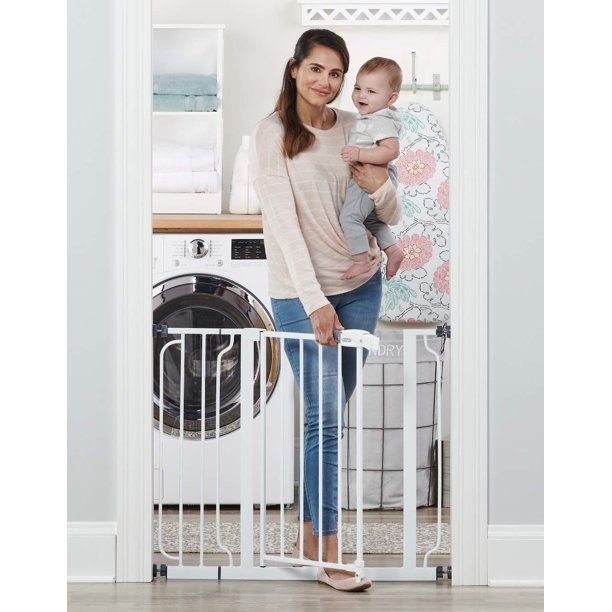 Photo 1 of Regalo Easy Step 38.5-Inch Extra Wide Walk Thru Baby Gate, Includes 6-Inch Extension Kit, 4 Pack Pressure Mount Kit, 4 Pack Wall Cups and Mounting Kit