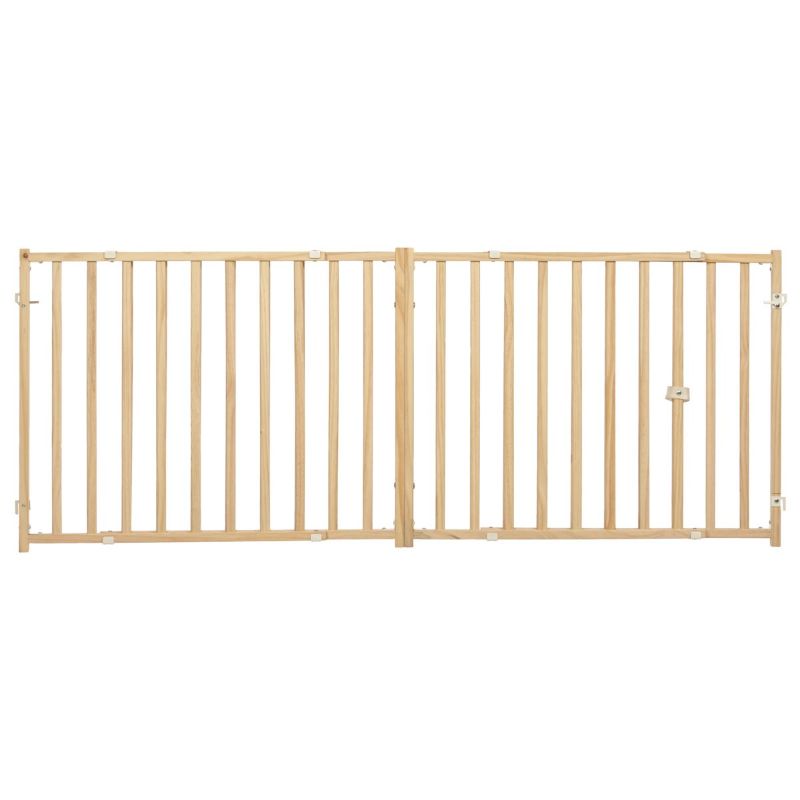 Photo 1 of 24" Tall Extra-Wide Wood Pet Gate, expands to fit openings 50.25-94" wide
