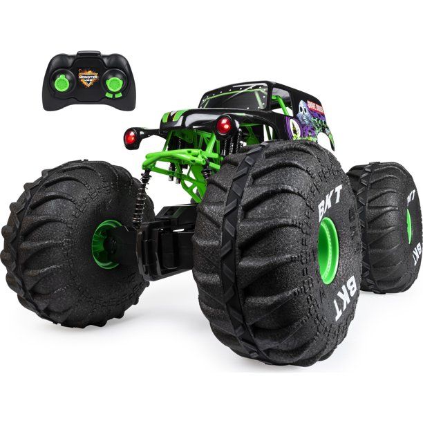 Photo 1 of Monster Jam, Official Mega Grave Digger All-Terrain Remote Control Monster Truck with Lights, 1: 6 Scale, Kids Toys for Boys