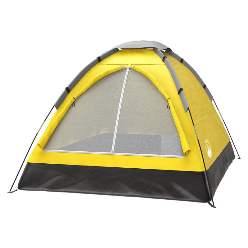 Photo 1 of 2-Person Yellow Dome Tent with Carry Bag