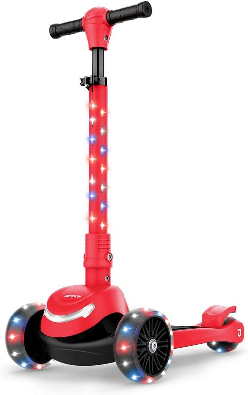 Photo 1 of Jetson Jupiter Mini Kids 3-Wheel Light-Up Kick Scooter | Includes  Lights on Stem & Wheels | 8 Different Light Patterns | Adjustable Handlebar  | Rear Brake | Easy-Folding Mechanism, Ages 3+