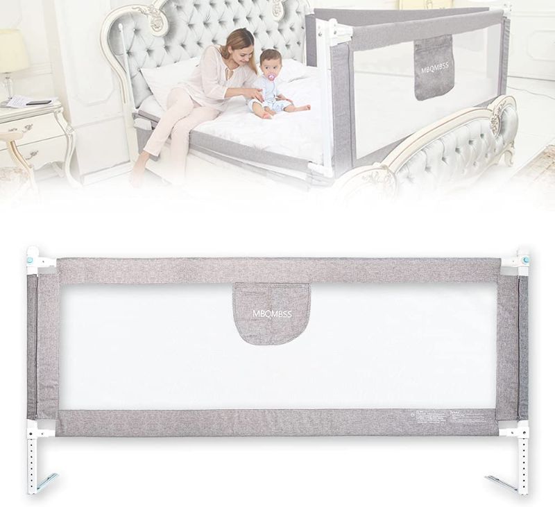 Photo 1 of Bed Rail for Toddlers 78" L, Infants Safety Bed Guardrail, Baby Protector Rail with Breathable Fabric for Queen / Twin XL / King Size (80-1 Side)