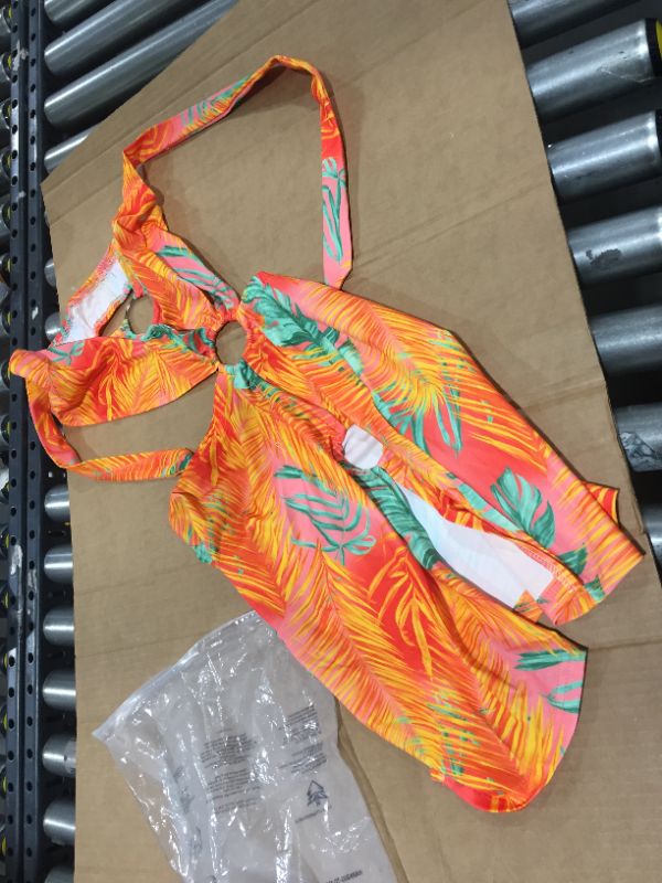 Photo 1 of SIZE S WOMENS LEAF PATTERN STRAP SKIRT BIKINI