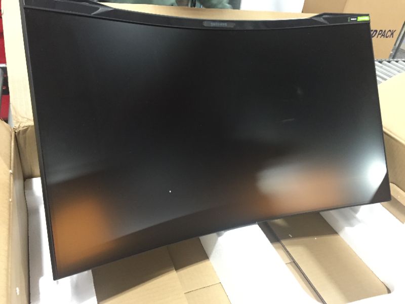 Photo 2 of Samsung - Odyssey G7 32" LED Curved QHD FreeSync and G-SYNC Compatible Monitor with HDR (DisplayPort, HDMI) - Black
