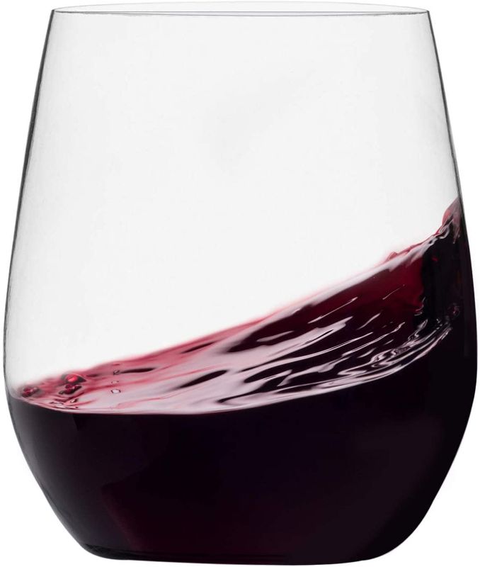 Photo 1 of 48 Pack Plastic Stemless Wine Glasses Disposable 12 Oz Clear Plastic Wine Cups Shatterproof Recyclable and BPA-Free
