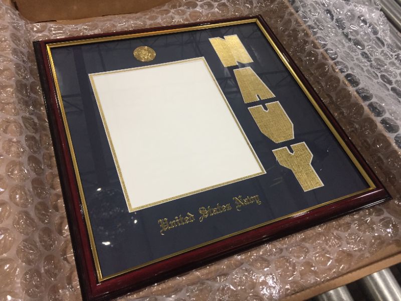 Photo 2 of Campus Images Campus Images Navy Portrait Petite Frame with Gold Medallion,18 X 18 INCH
