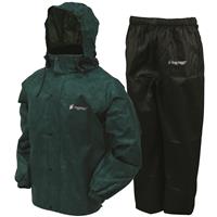 Photo 1 of Frogg Toggs Men's All Sports Rain and Wind Suit, Green/Black, Small