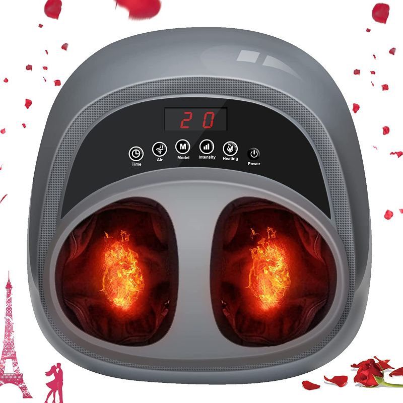 Photo 1 of Foot Massager Machine with Heat, Shiatsu Foot Massage with deep Kneading, Foot Massager Plantar Fasciitis for Neuropathy and Foot Pain Relief, Best Valentine Gifts for him her Women Men Mom Dad
