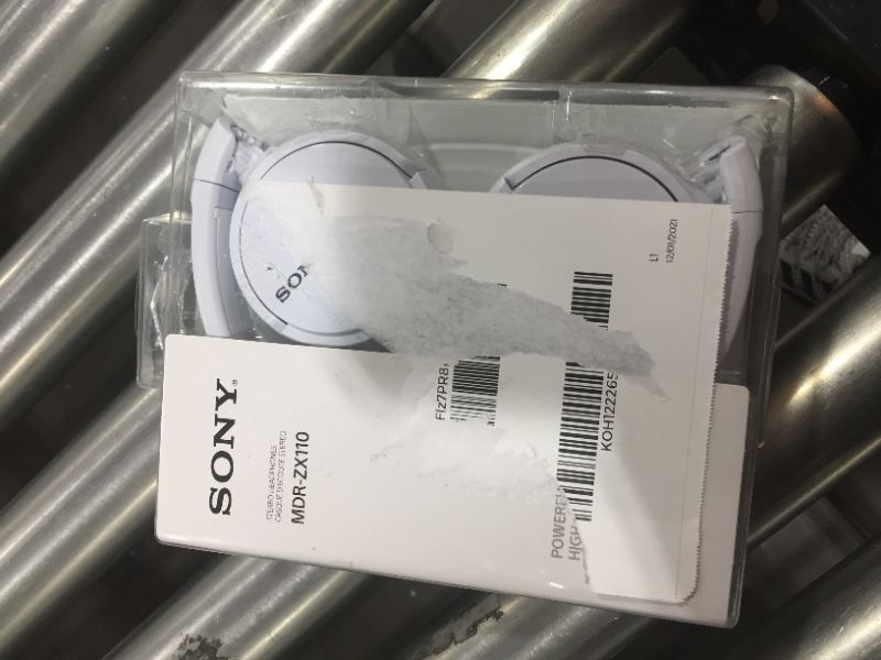 Photo 2 of Sony ZX Series Wired On-Ear Headphones, White MDR-ZX110
