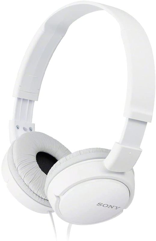 Photo 1 of Sony ZX Series Wired On-Ear Headphones, White MDR-ZX110
