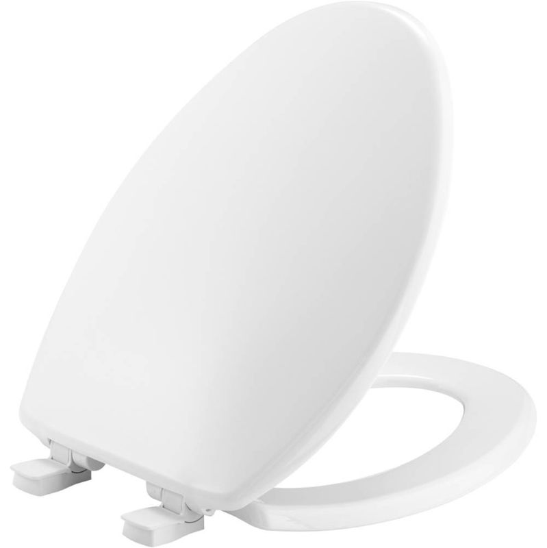 Photo 1 of BEMIS - 7300SLEC 000 - BEMIS ELONGATED PLASTIC TOILET SEAT IN WHITE WITH EASY-CLEAN® AND WHISPER-CLOSE® HINGE