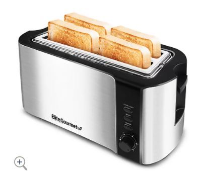 Photo 1 of Elite Gourmet Stainless Steel 4-Slice Long-Slot Toaster
Parts Only