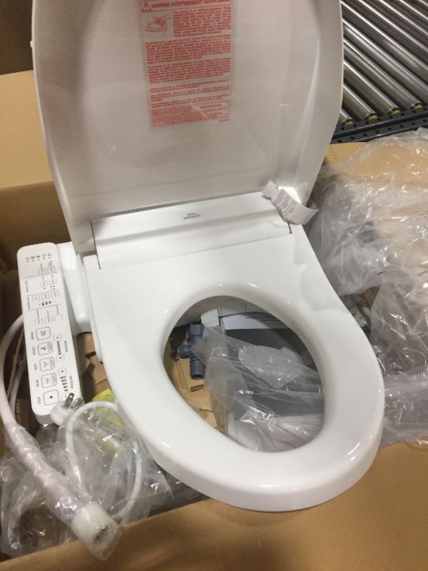 Photo 3 of TOTO SW3074#01 WASHLET C2 Electronic Bidet Toilet Seat with PREMIST and EWATER+ Wand Cleaning, Elongated, Cotton White