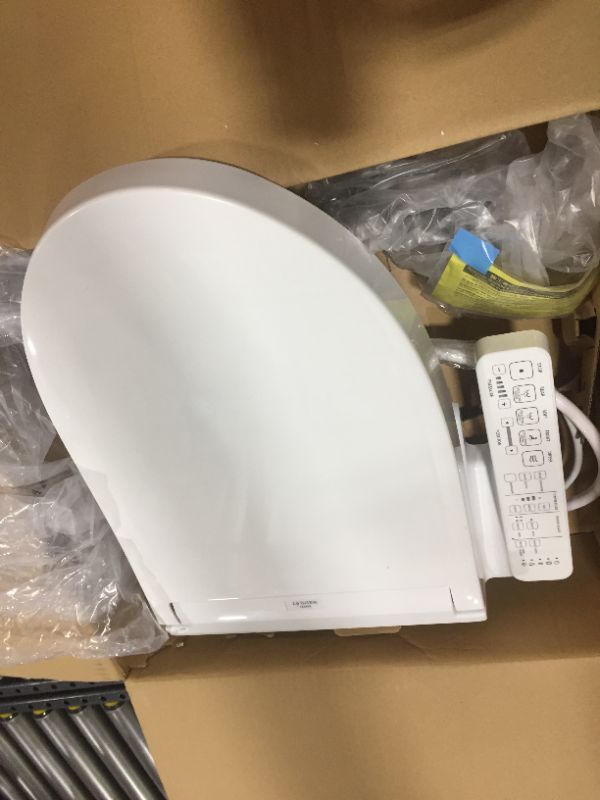 Photo 2 of TOTO SW3074#01 WASHLET C2 Electronic Bidet Toilet Seat with PREMIST and EWATER+ Wand Cleaning, Elongated, Cotton White