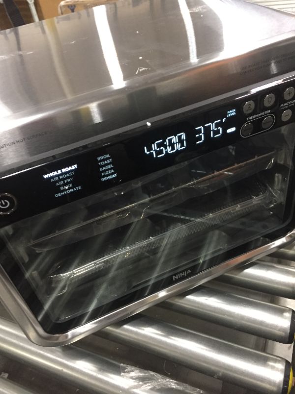 Photo 2 of Ninja DT201 Foodi 10-in-1 XL Pro Air Fry Digital Countertop Convection Toaster Oven with Dehydrate and Reheat, 1800 Watts, Stainless Steel Finish