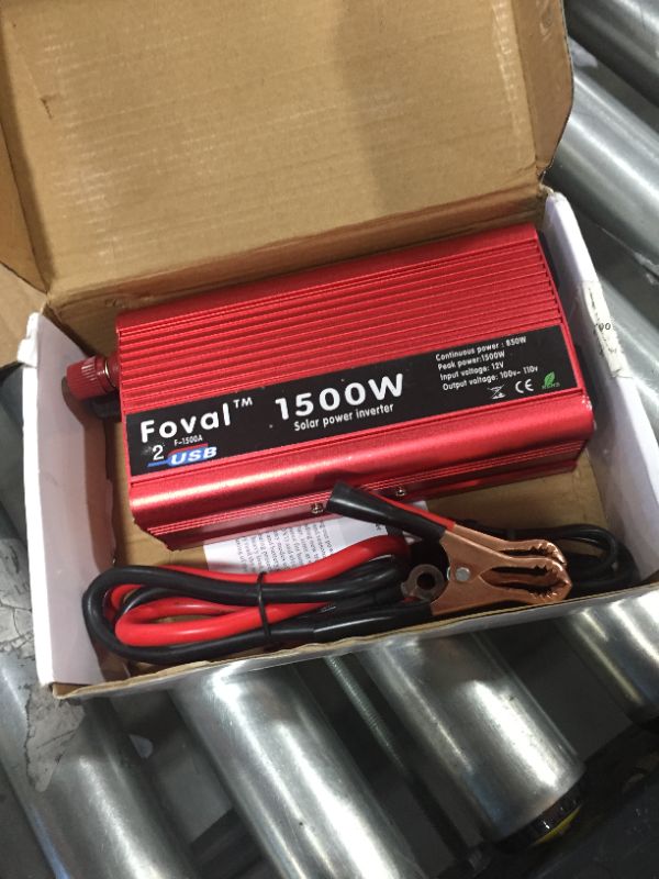 Photo 2 of 1500W DC 12V to AC 110V Power Inverter Converter W/ Dual Outlets for Home Car Outdoor Use