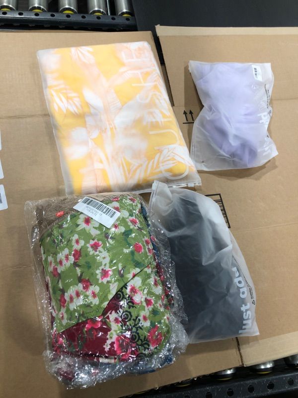 Photo 1 of BOX LOT OF ASSORTED WOMENS CLOTHING, VARIOUS SIZING