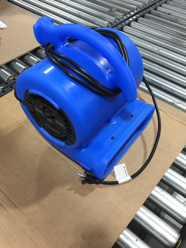 Photo 2 of 1/4 HP Air Mover Blower Fan for Water Damage Restoration Carpet Dryer Floor Home and Plumbing Use in Blue
