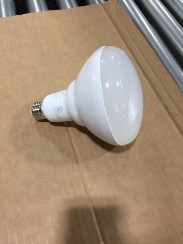 Photo 2 of 150-Watt Equivalent BR40 Dimmable with Warm Glow Dimming Effect Energy Saving LED Light Bulb Soft White (2700K)