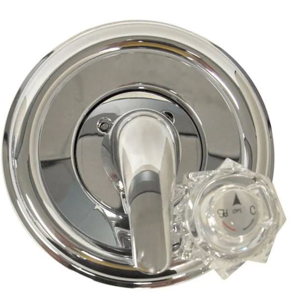 Photo 1 of 1-Handle Valve Trim Kit in Chrome for Delta Tub/Shower Faucets