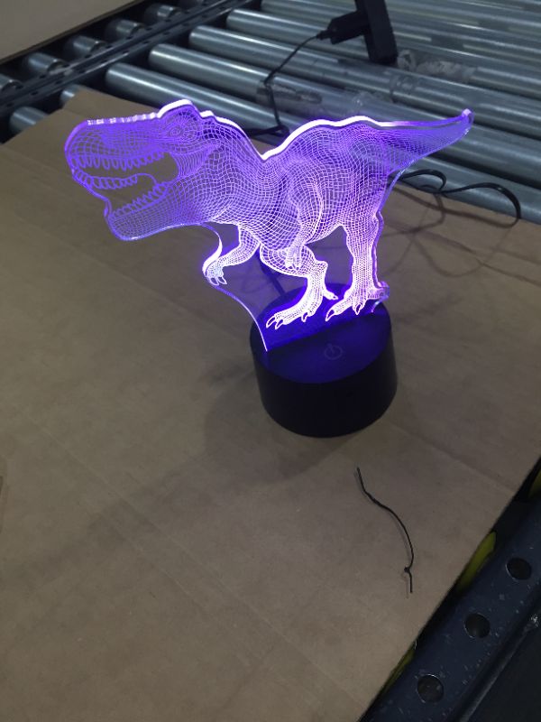 Photo 1 of 3D Illusion Lamp Dinosaur