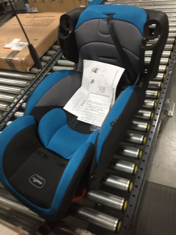 Photo 2 of Evenflo Maestro Sport High Back Booster Car Seat, Solid Print Blue