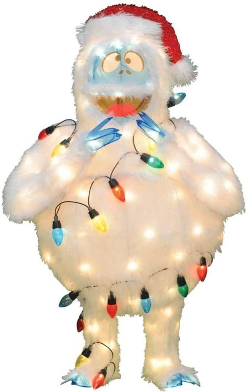 Photo 1 of ProductWorks 32-Inch Pre-Lit Rudolph the Red-Nosed Reindeer Bumble Christmas Yard Decoration, 80 Lights
