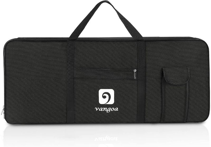 Photo 1 of 61 Key Keyboard Case, Electric Keyboard Piano Gig Bag Portable 40"x16"x6" Waterproof Durable Padded Keyboard Case Bag for 61 Key by Vangoa