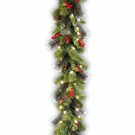 Photo 1 of 9 Ft. Crestwood Spruce Garland with Clear Lights