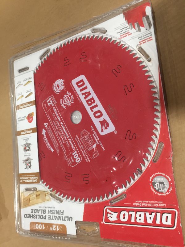 Photo 2 of 12 in. x 100-Tooth Ultimate Polished Finish Circular Saw Blade
