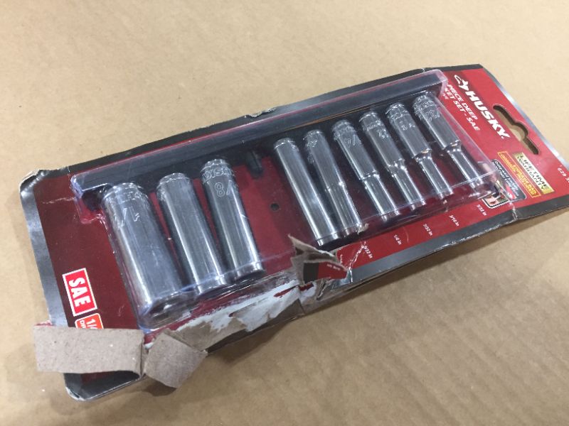 Photo 2 of 1/4 in. Drive Deep SAE Socket Set (10-Piece)
