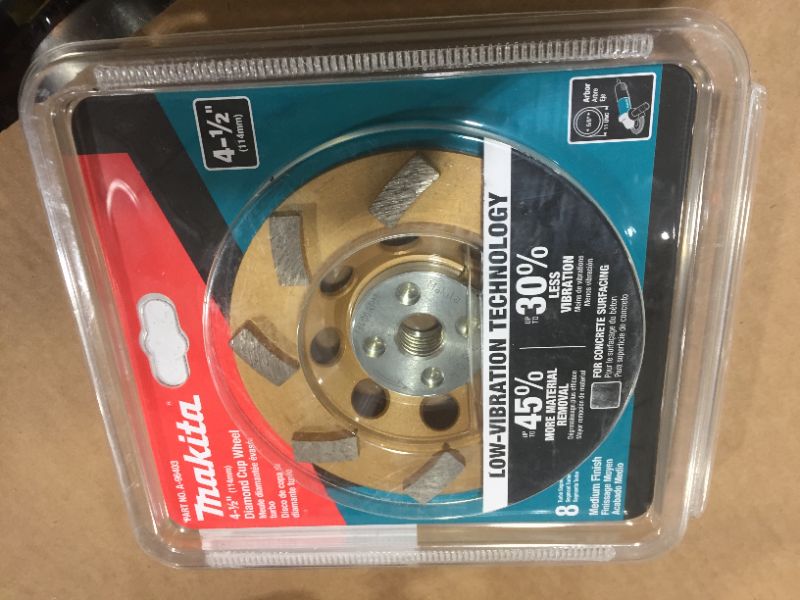 Photo 2 of MAKITA 4-1/2 in. Turbo 8 Segment Diamond Cup Wheel, Low-Vibration, Compatible with Angle Grinders with electronic controller