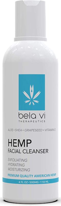 Photo 1 of BELA VI Hydrating Hemp Facial Cleanser | 500mg Hemp Oil | Made in USA | Moisturizing Facial Cleanser | Natural Hemp Oil, Shea Butter, Aloe Vera, Grapeseed Oil and Vitamin E | 4 oz Bottle