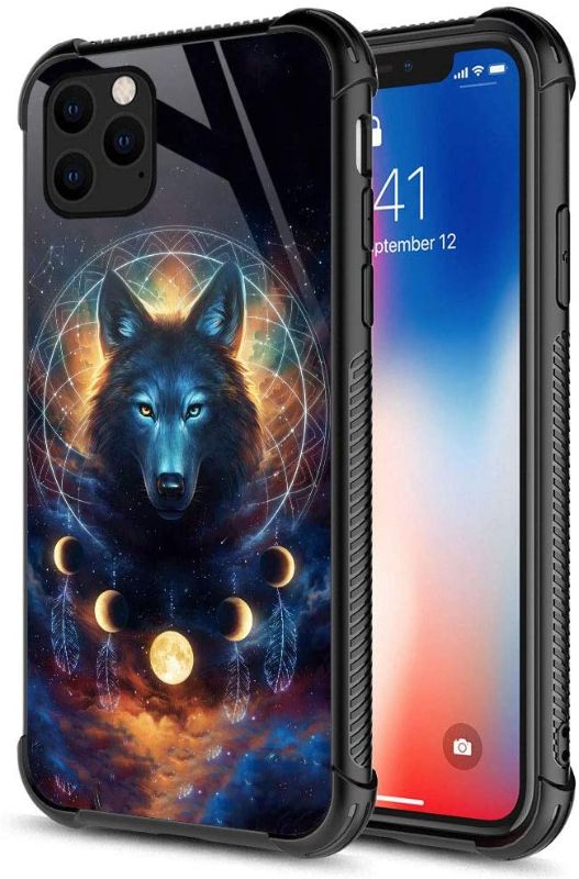 Photo 1 of CARLOCA iPhone 11 Pro Case,Dream Catcher Wolf iPhone 11 Pro Cases for Girls Women,Fashion Graphic Design Shockproof Anti-Scratch Drop Protection Case for Apple iPhone 11 Pro