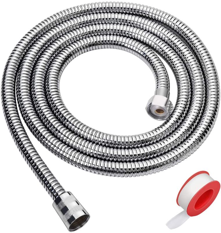 Photo 1 of Blissland Shower Hose, 79 Inches Extra Long Chrome Handheld Shower Head Hose with Brass Insert and Nut - Lightweight and Flexible