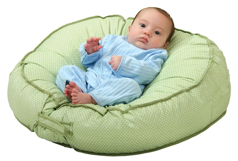 Photo 1 of Leachco Podster Sling-Style Infant Seat Lounger, Sage Pin Dot
