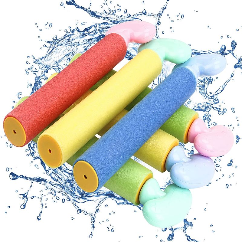 Photo 1 of AstarX Water Gun, Squirt Gun 6 Pcs Water Blaster with Long Range up to 34ft Summer Pool Toys for Kid&Adult
